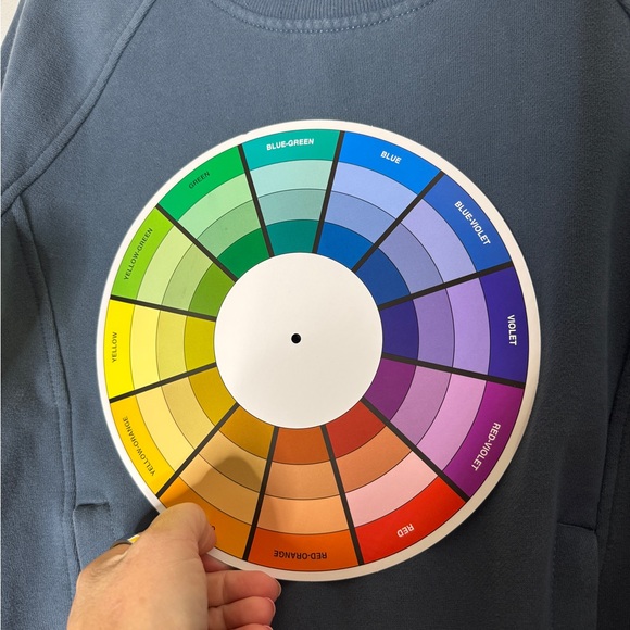 Lululemon Slate Blue Crew Neck Sweatshirt Kangaroo Pocket Size 6 - Picture 6 of 6